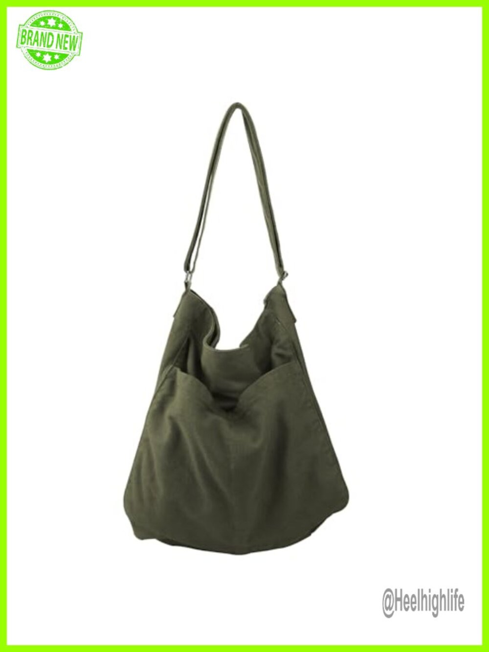 Canvas Tote Bag Hobo Messenger Crossbody Shoulder Large Purse Travel Work